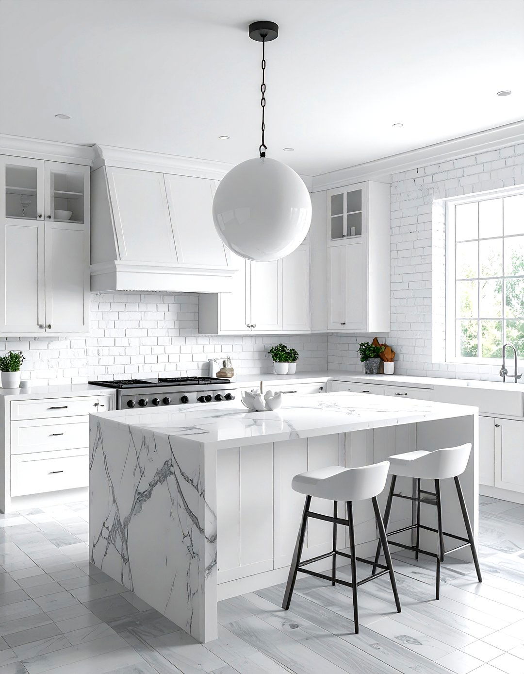 White Globe Kitchen Pendant - 30 globe pendant kitchen ideas