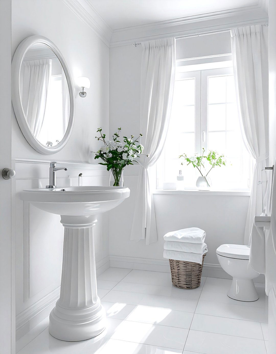 White Guest Bathroom - 30 bright white bathroom ideas