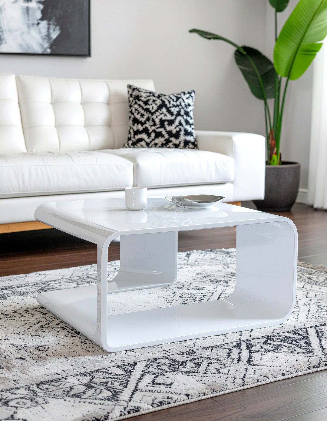 White High Gloss Nesting Coffee Table - 30 living room nesting coffee tables