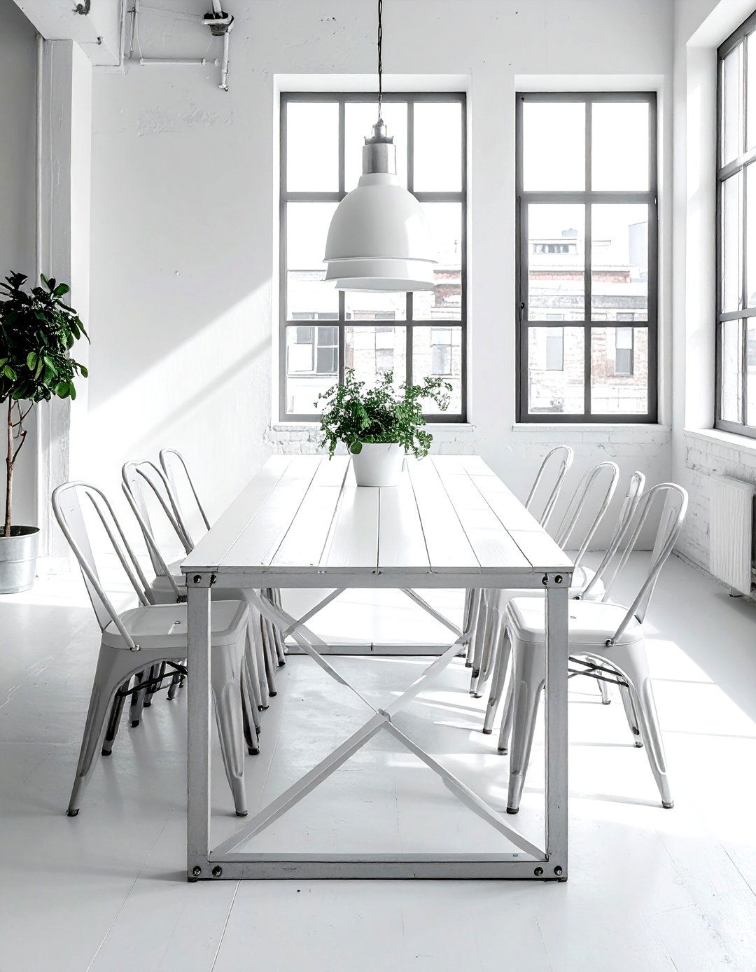 White Industrial Dining Furniture - 30 white dining room furniture ideas