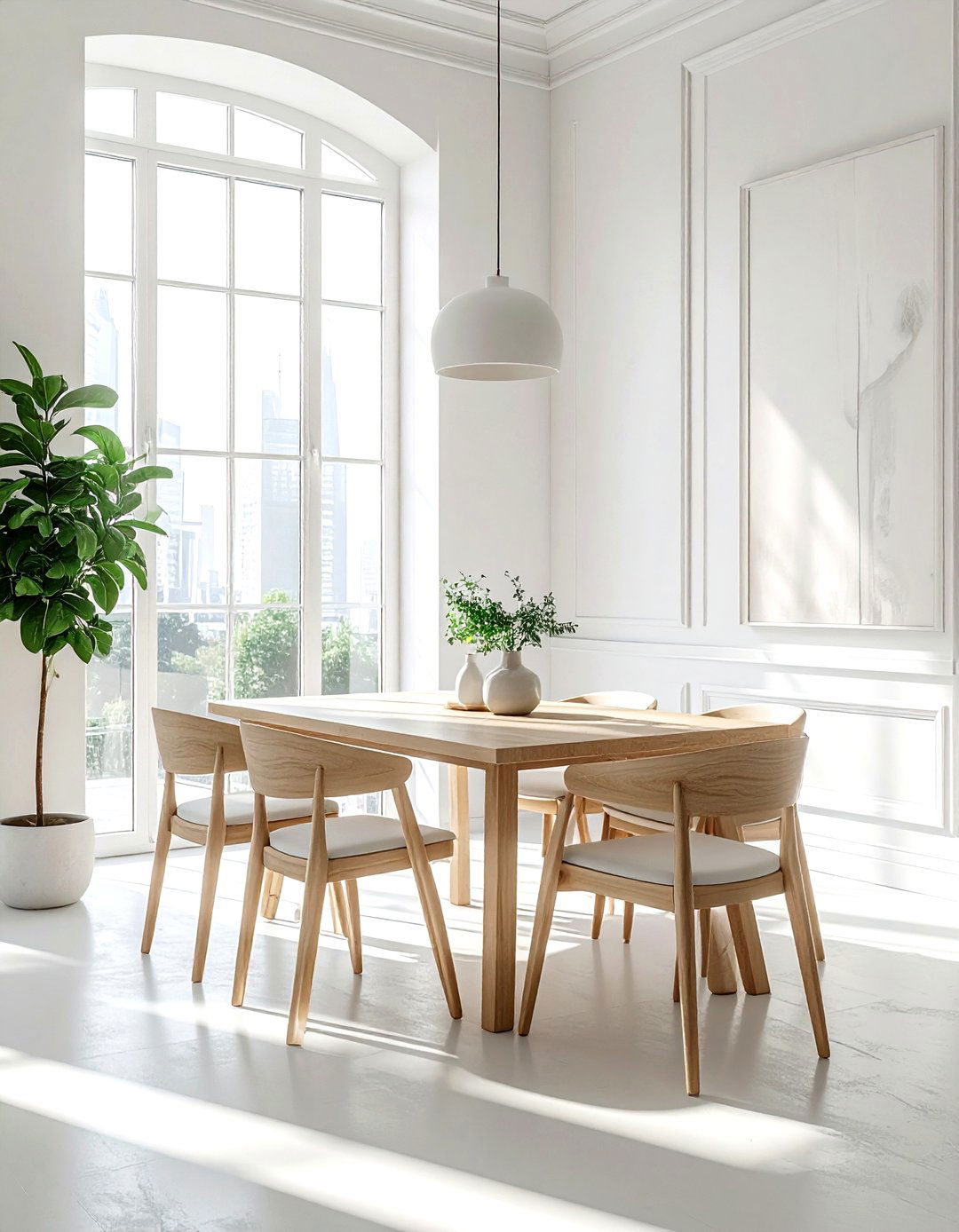 White Interior Walls - 30 dining room natural lighting ideas