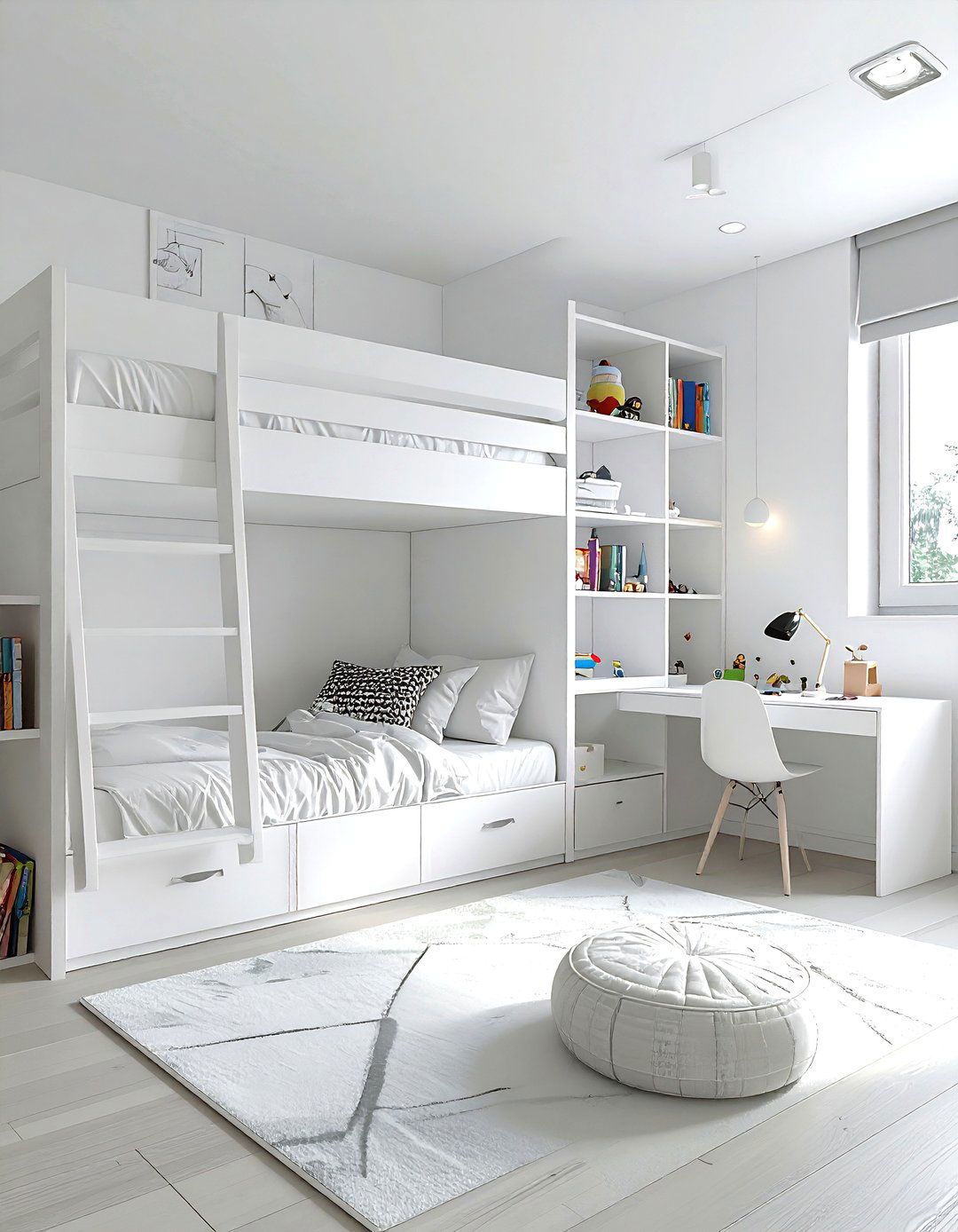 White Kids Bedroom - 30 minimalist white bedroom ideas
