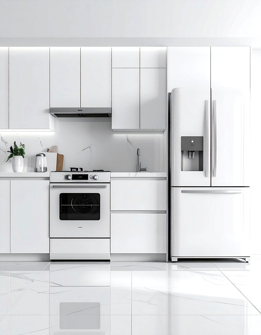 White Kitchen Appliances - 30 white and white kitchen ideas