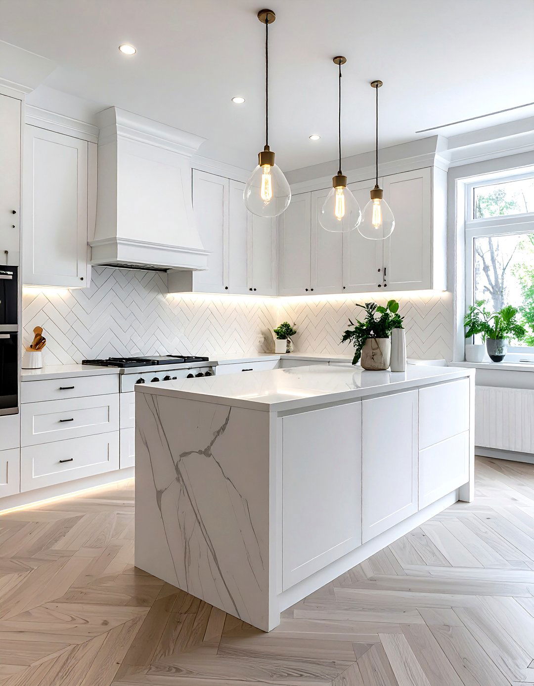 White Kitchen Backsplash - 30 bright white kitchen ideas