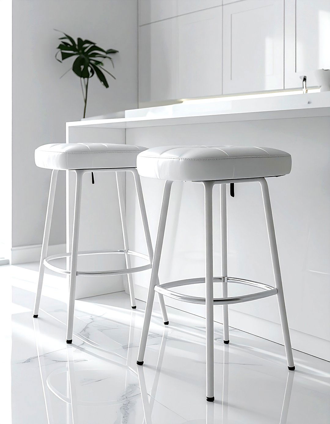 White Kitchen Bar Stools - 30 white and white kitchen ideas