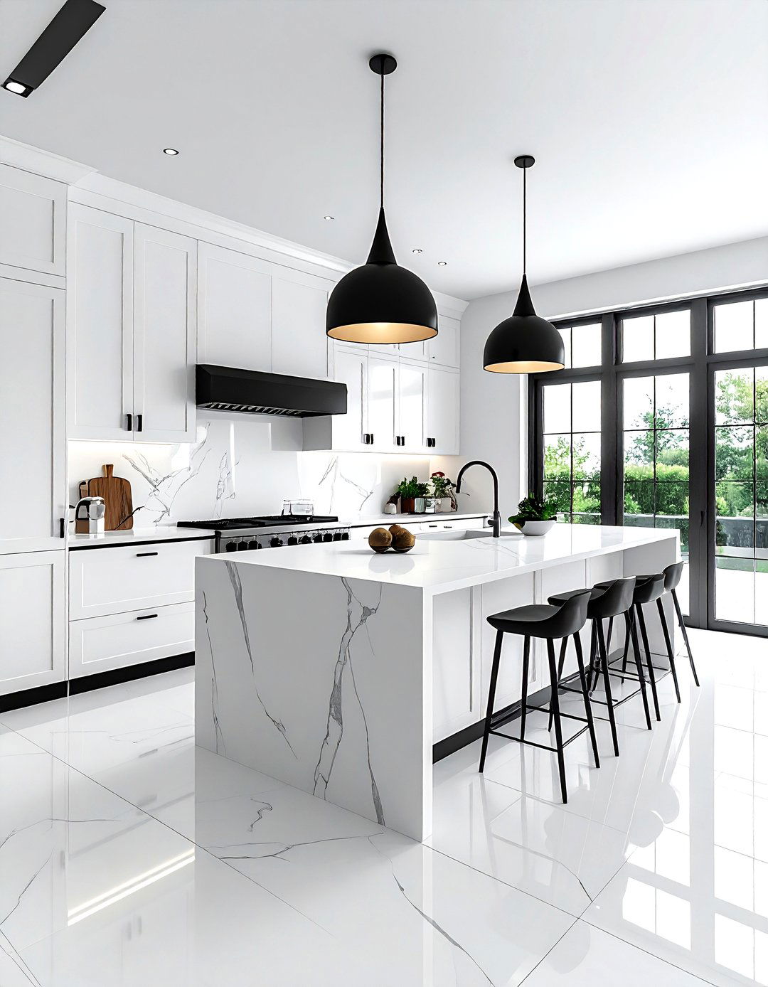 White Kitchen Black Accents - 30 white kitchen design ideas
