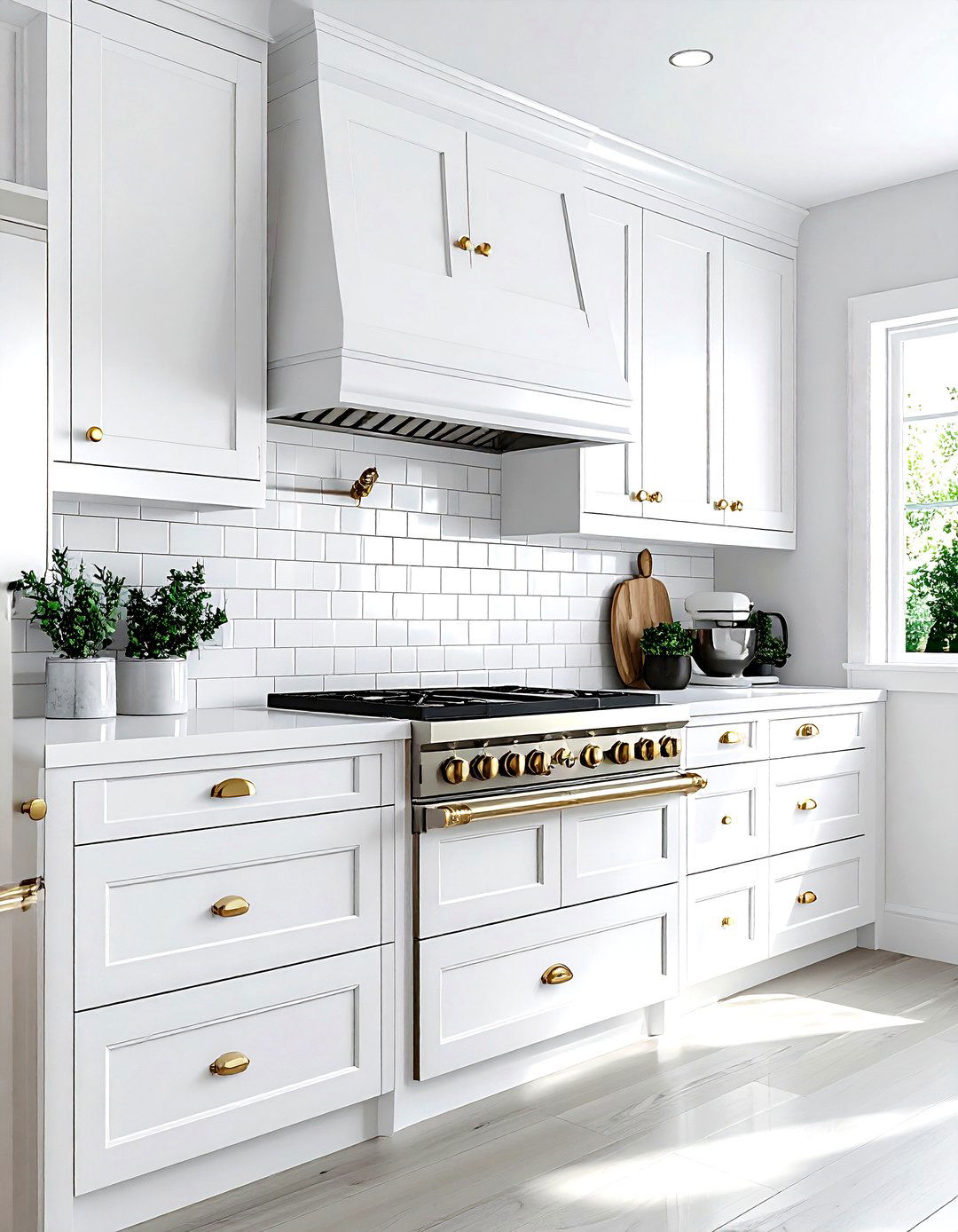 White Kitchen Brass Hardware - 30 white kitchen design ideas