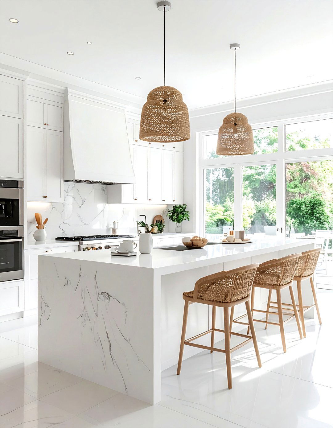 White Kitchen Breakfast Bar - 30 bright white kitchen ideas