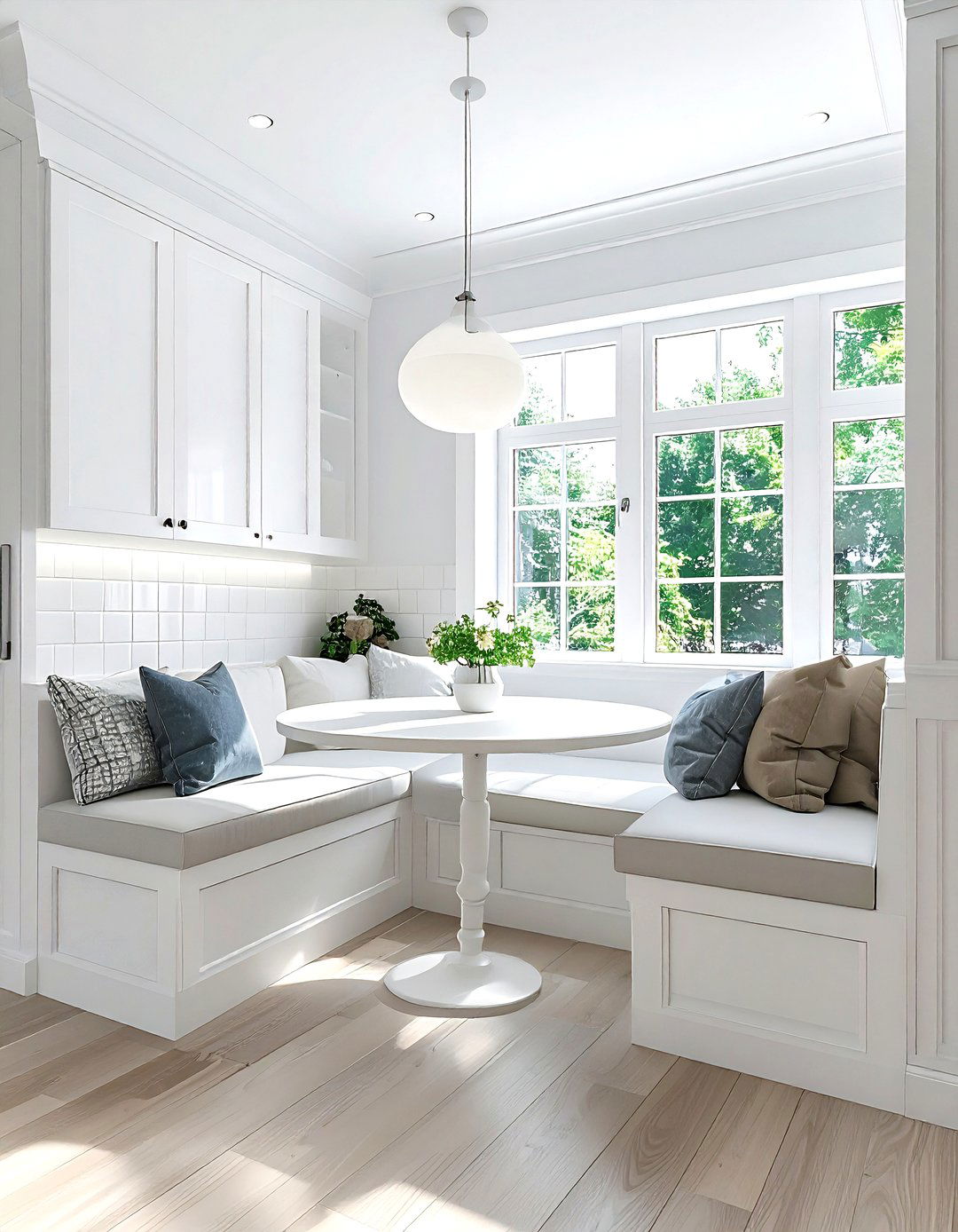 White Kitchen Breakfast Nook - 30 white kitchen design ideas
