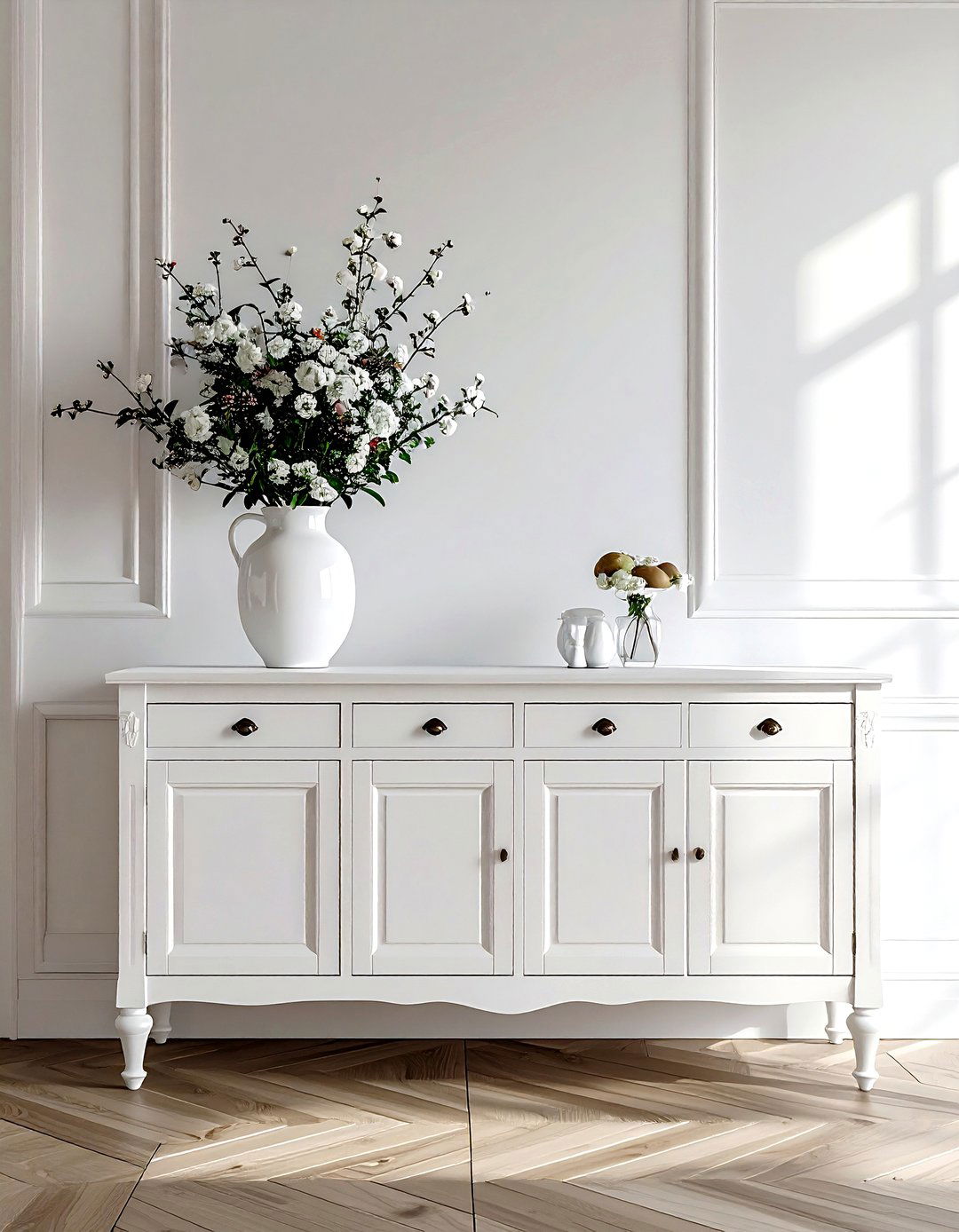 White Kitchen Buffet - 30 white kitchen furniture ideas