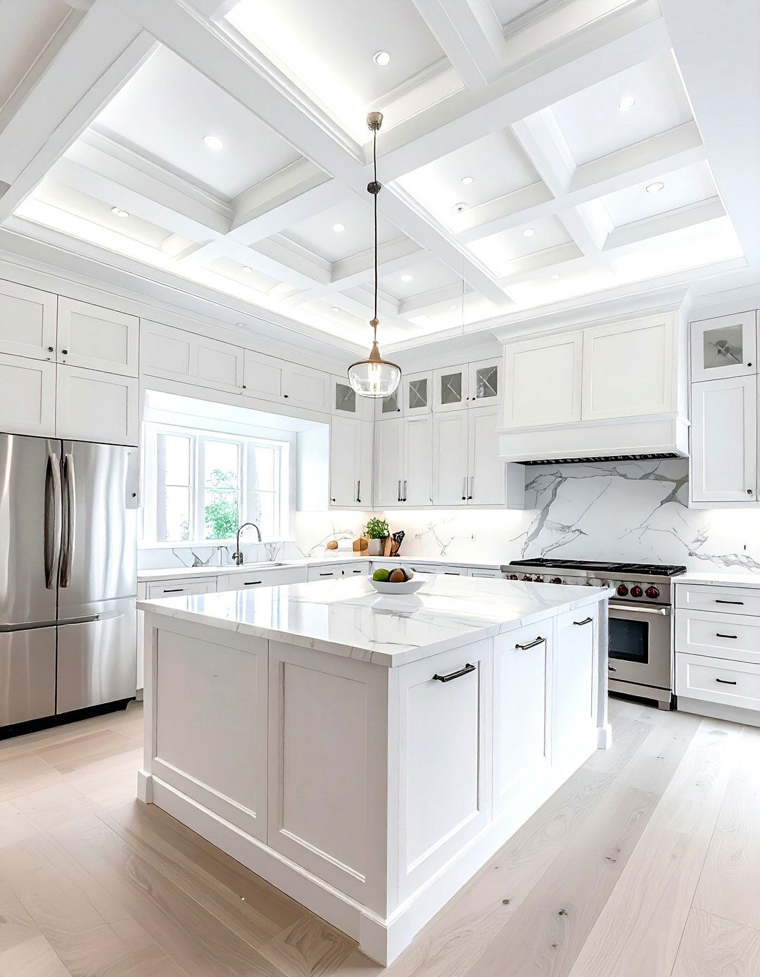 White Kitchen Coffered Ceiling - 30 kitchen coffered ceiling ideas