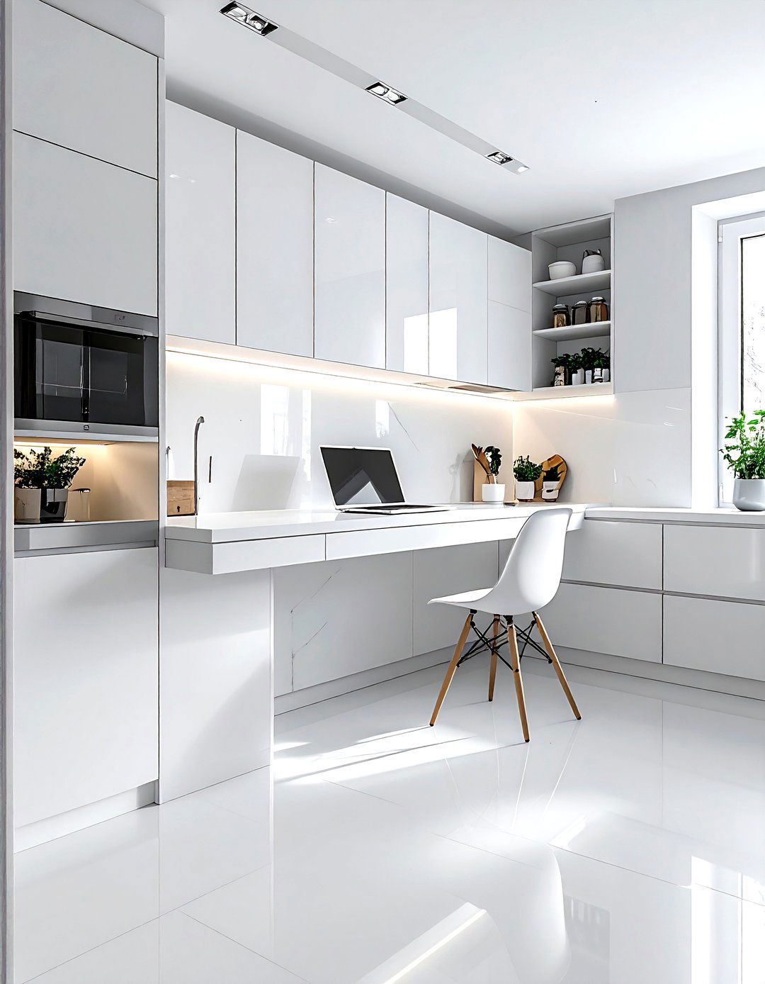 White Kitchen Desk - 30 white kitchen furniture ideas