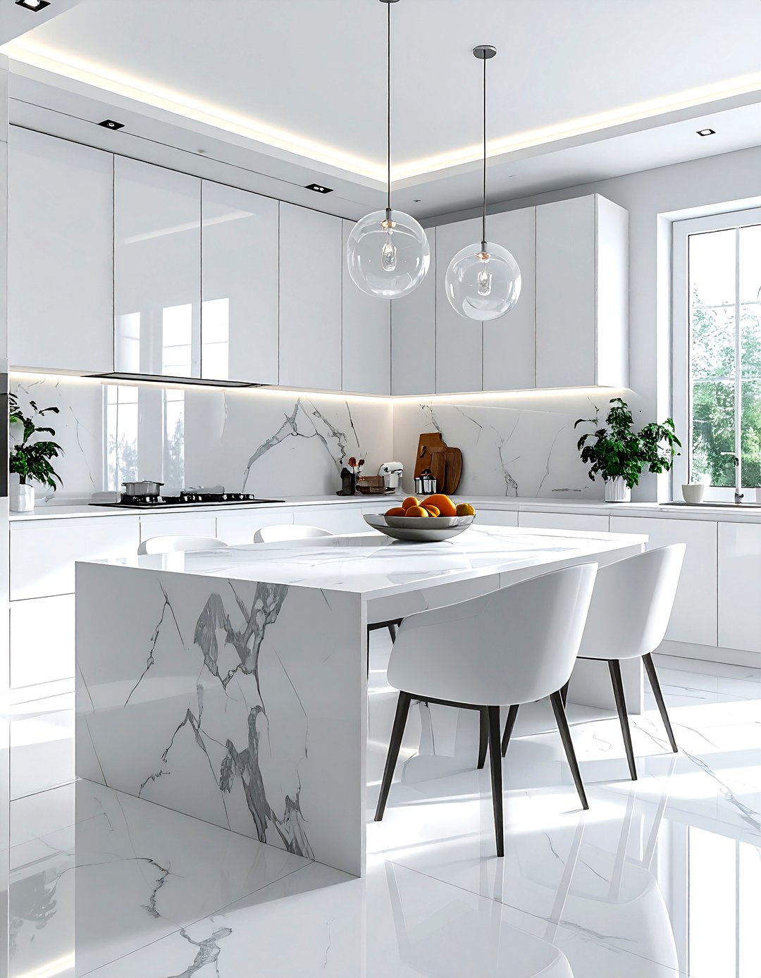 White Kitchen Dining Area - 30 dining room kitchen combo ideas