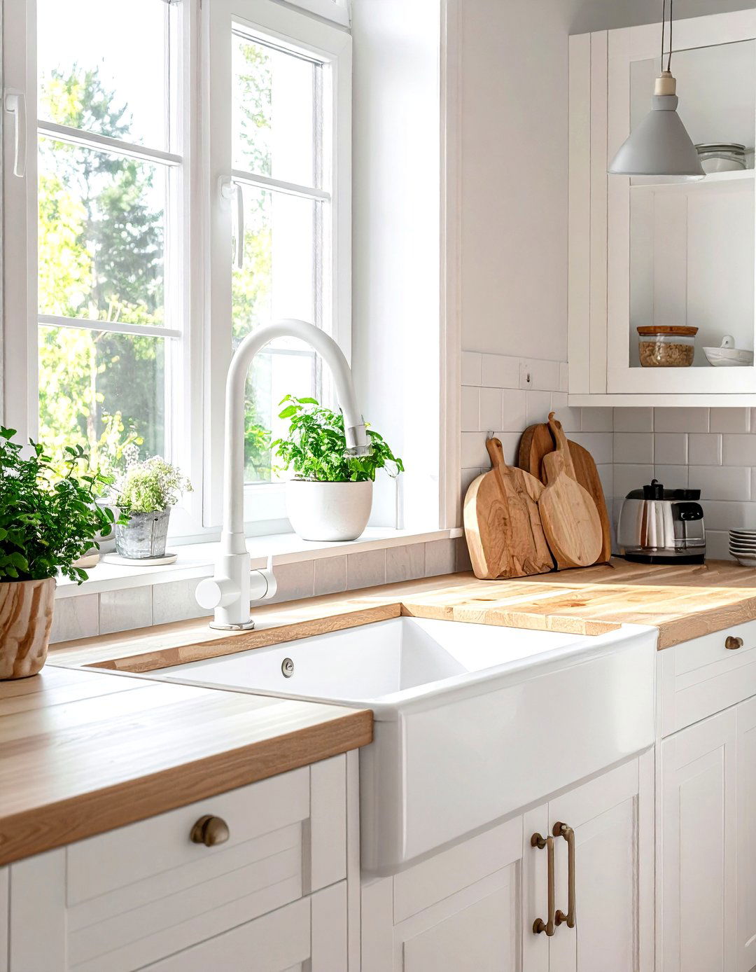 White Kitchen Faucet - 30 touchless faucet ideas