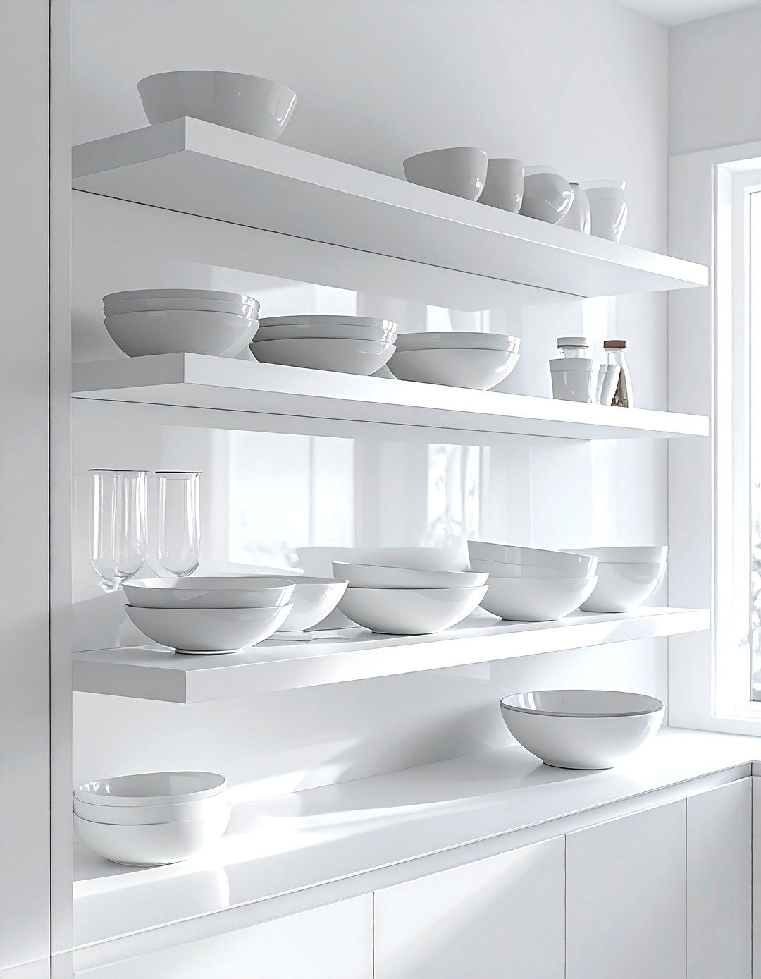 White Kitchen Floating Shelves - 30 floating shelf kitchen ideas