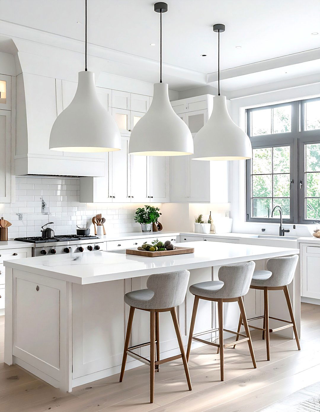 White Kitchen Lighting - 30 white and white kitchen ideas