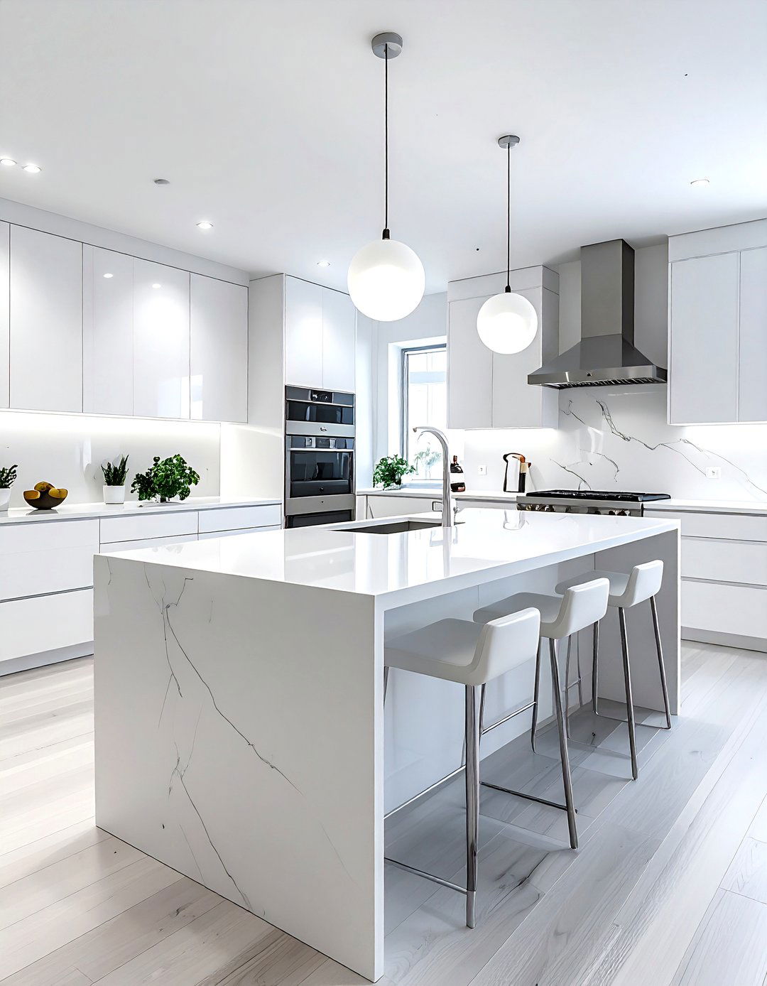 White Kitchen Quartz Countertop - 30 bright white kitchen ideas