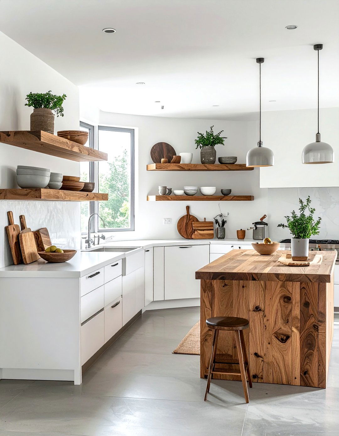 White Kitchen Wood Accent - 30 bright white kitchen ideas