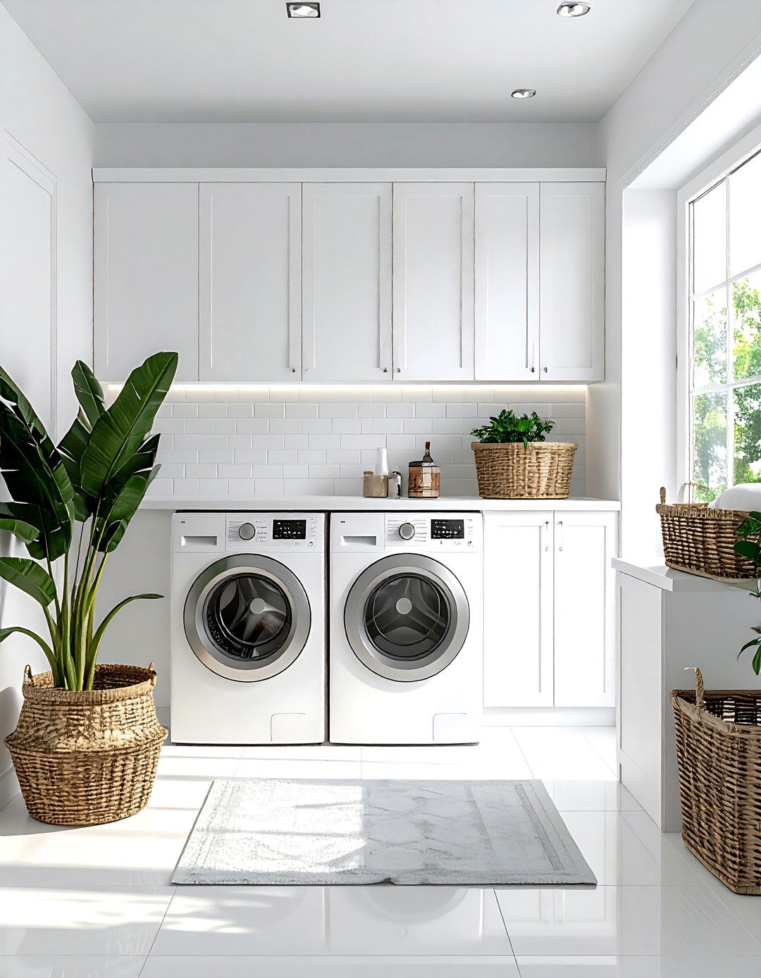 White Laundry Room - 30 white decor ideas