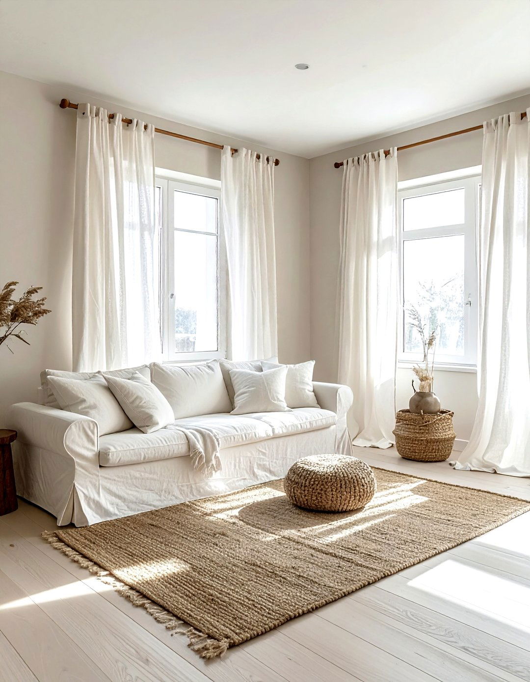 White Linen Curtains - 30 curtain ideas