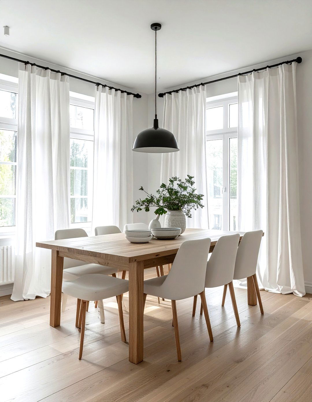 White Linen Curtains Dining Room - 30 linen curtain dining room ideas