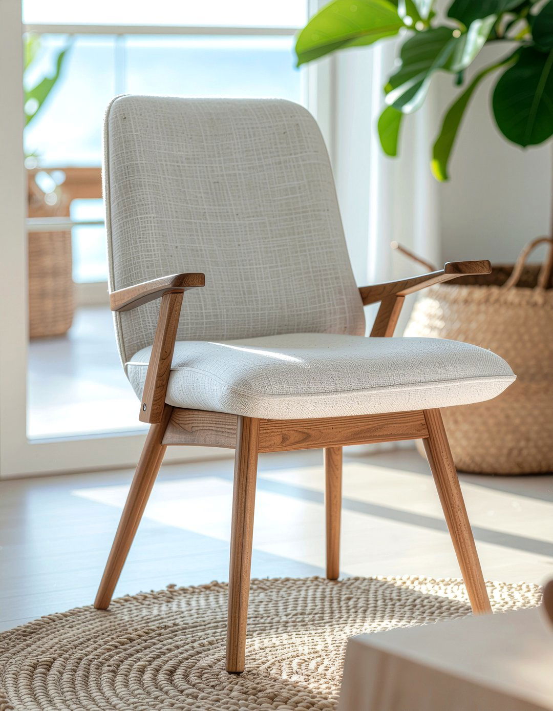 White Linen Dining Chair - 30 fabric dining chair ideas