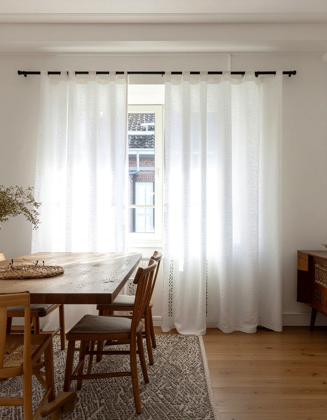 White Linen Sheer Curtains - 30 living room sheer curtains