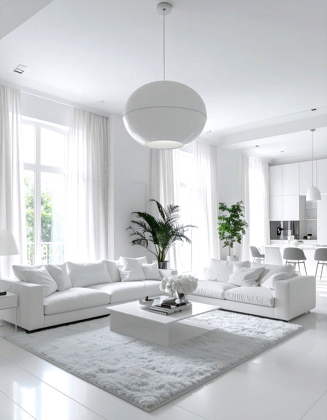 White Living Room High Ceilings - 30 white living room decor ideas