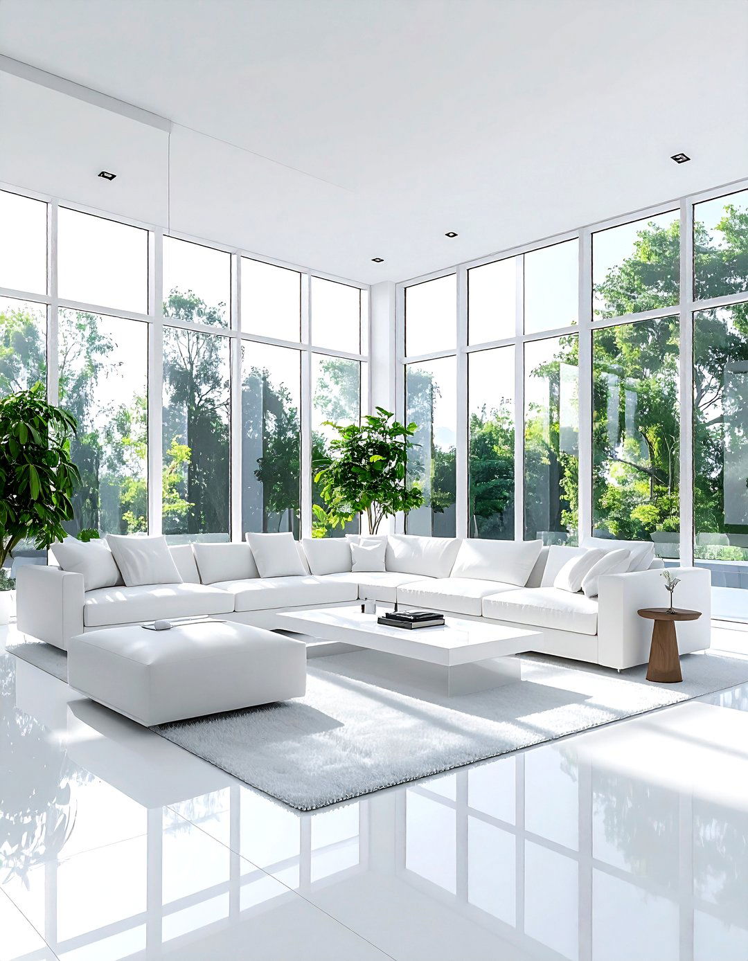 White Living Room Large Windows - 30 contemporary white living room ideas