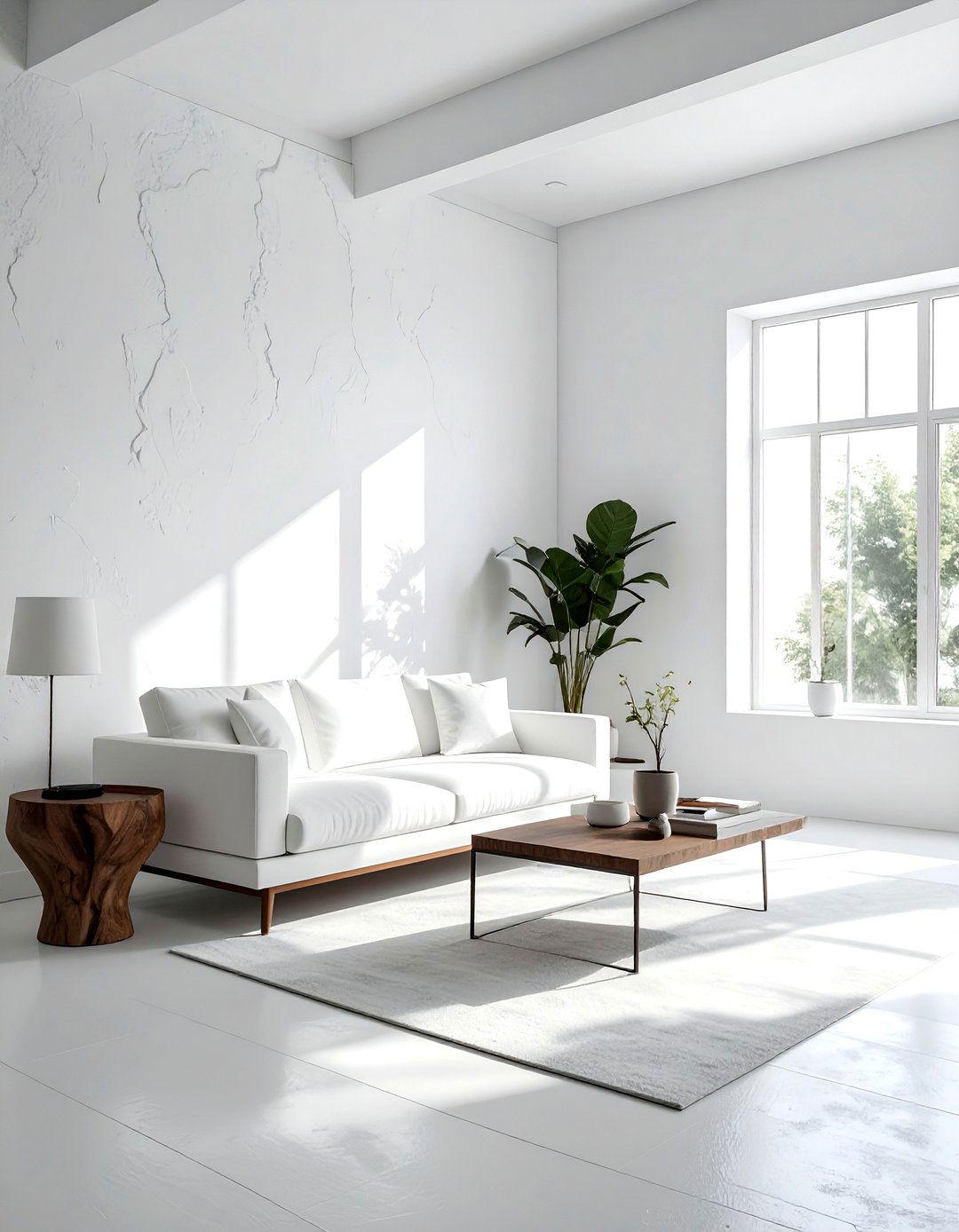 White Living Room Textured Walls - 30 contemporary white living room ideas