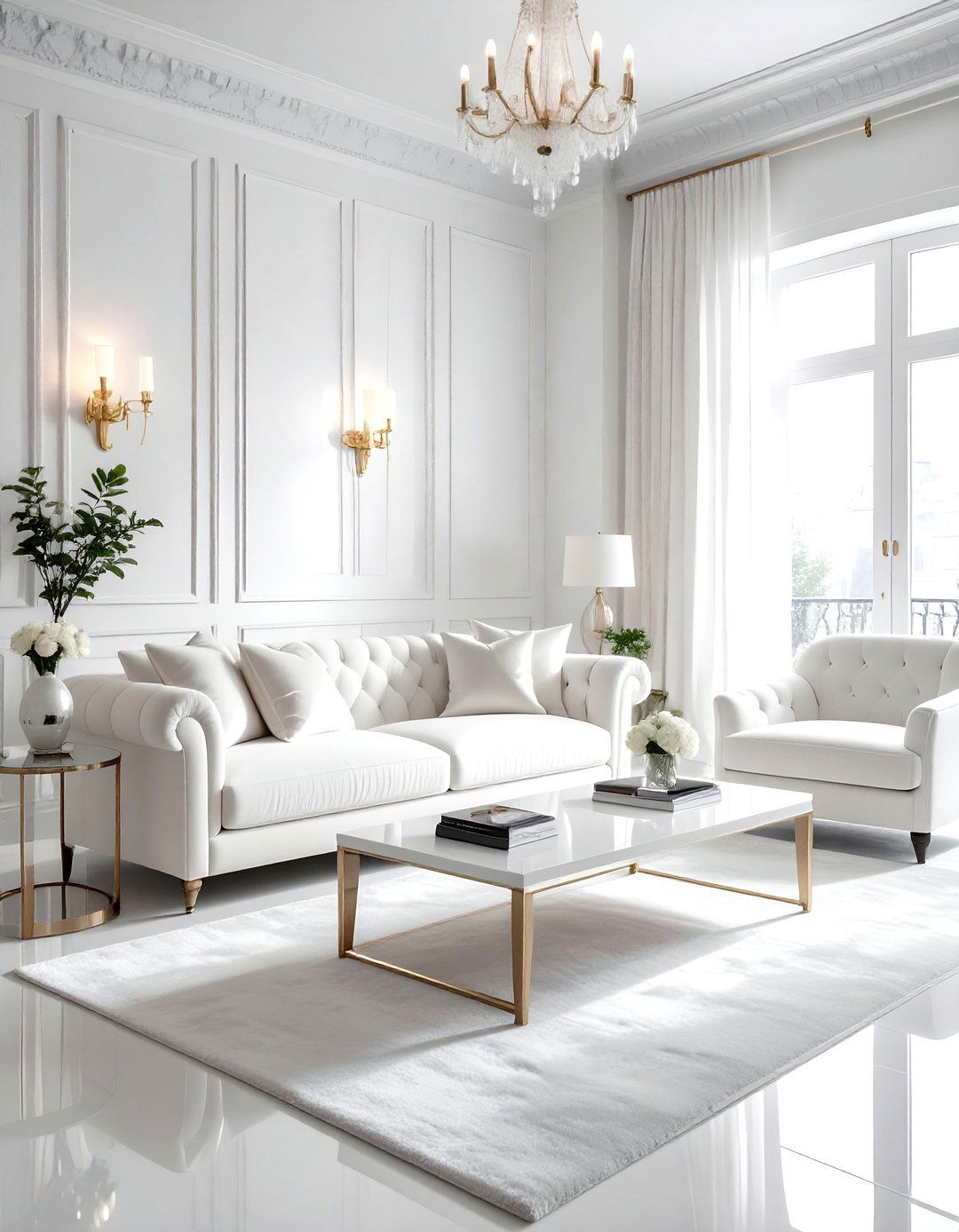 White Living Room Velvet Furniture - 30 modern white living room ideas