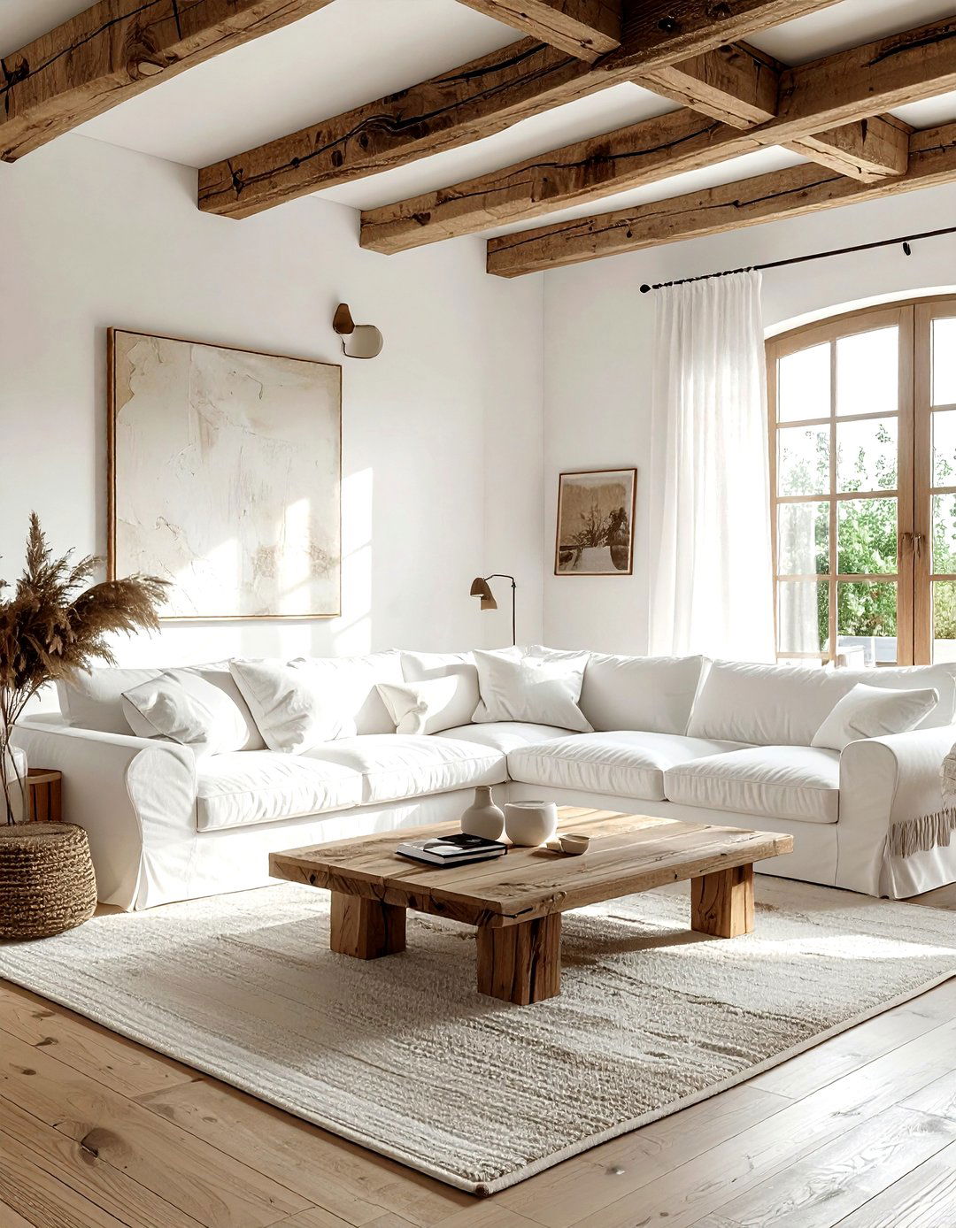 White Living Room With Wood Accents - 30 white living room design ideas