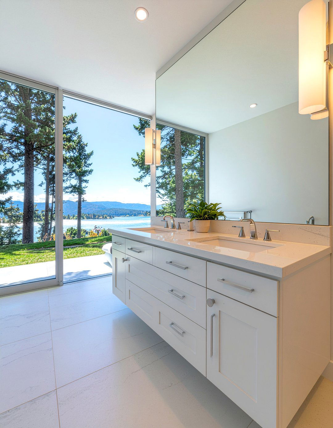 White Lux Quartzite Bathroom - 30 quartzite bathroom ideas