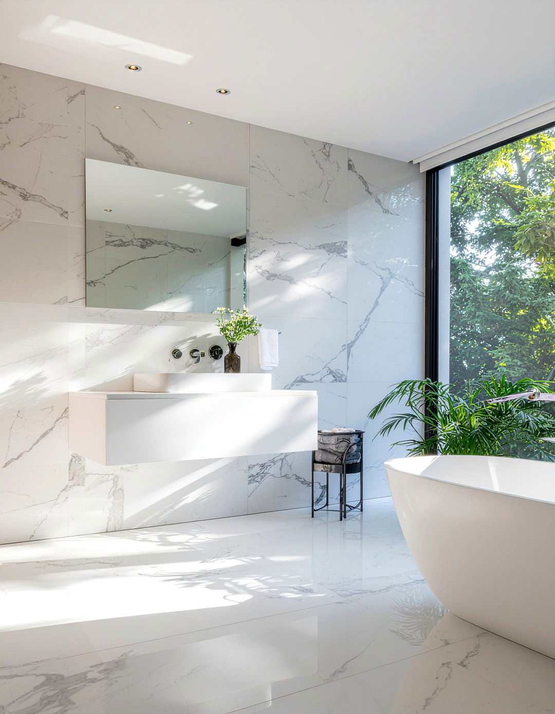 White Marble Bathroom - 30 marble bathroom ideas