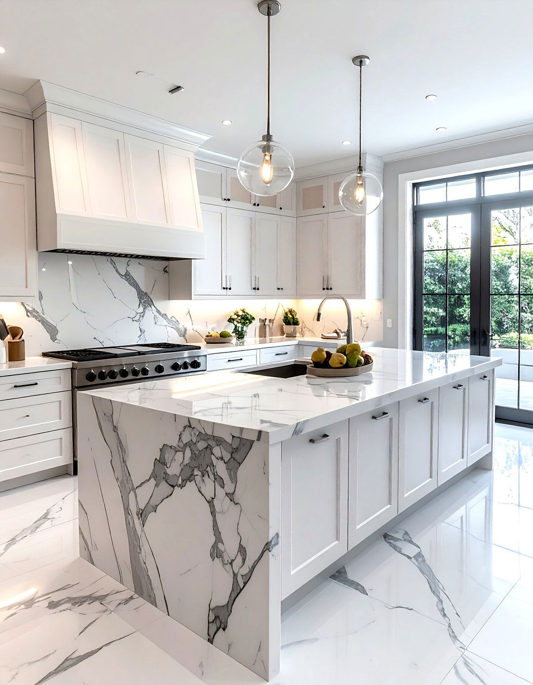 White Marble Kitchen - 30 white kitchen design ideas