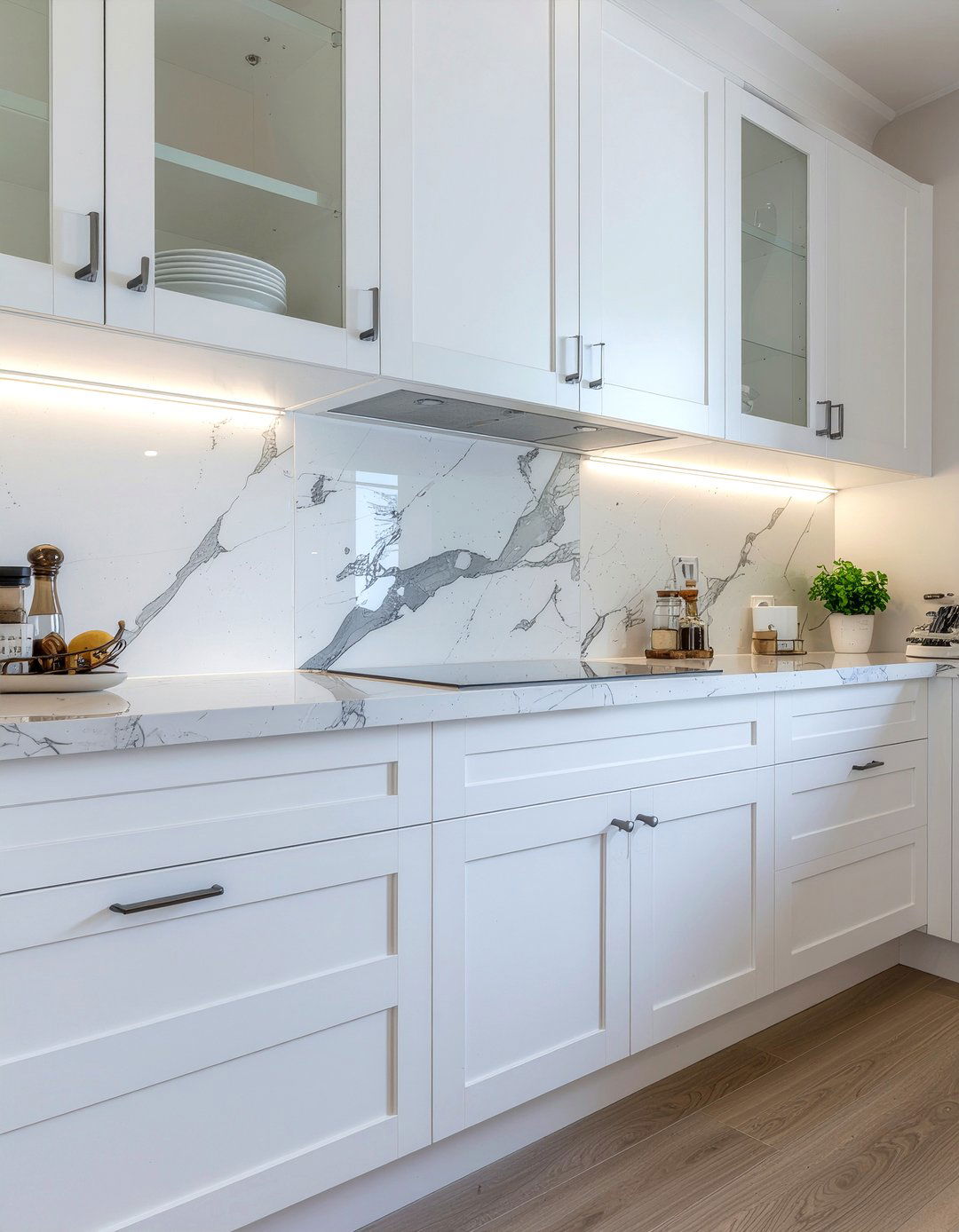 White Marble Slab Backsplash - 30 slab backsplash kitchen ideas