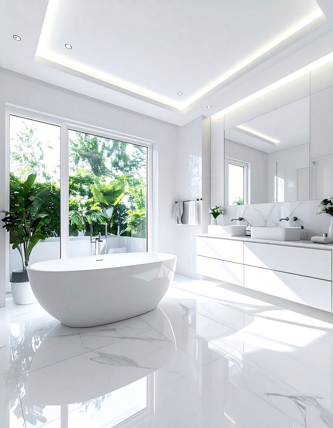 White Master Bathroom - 30 bright white bathroom ideas
