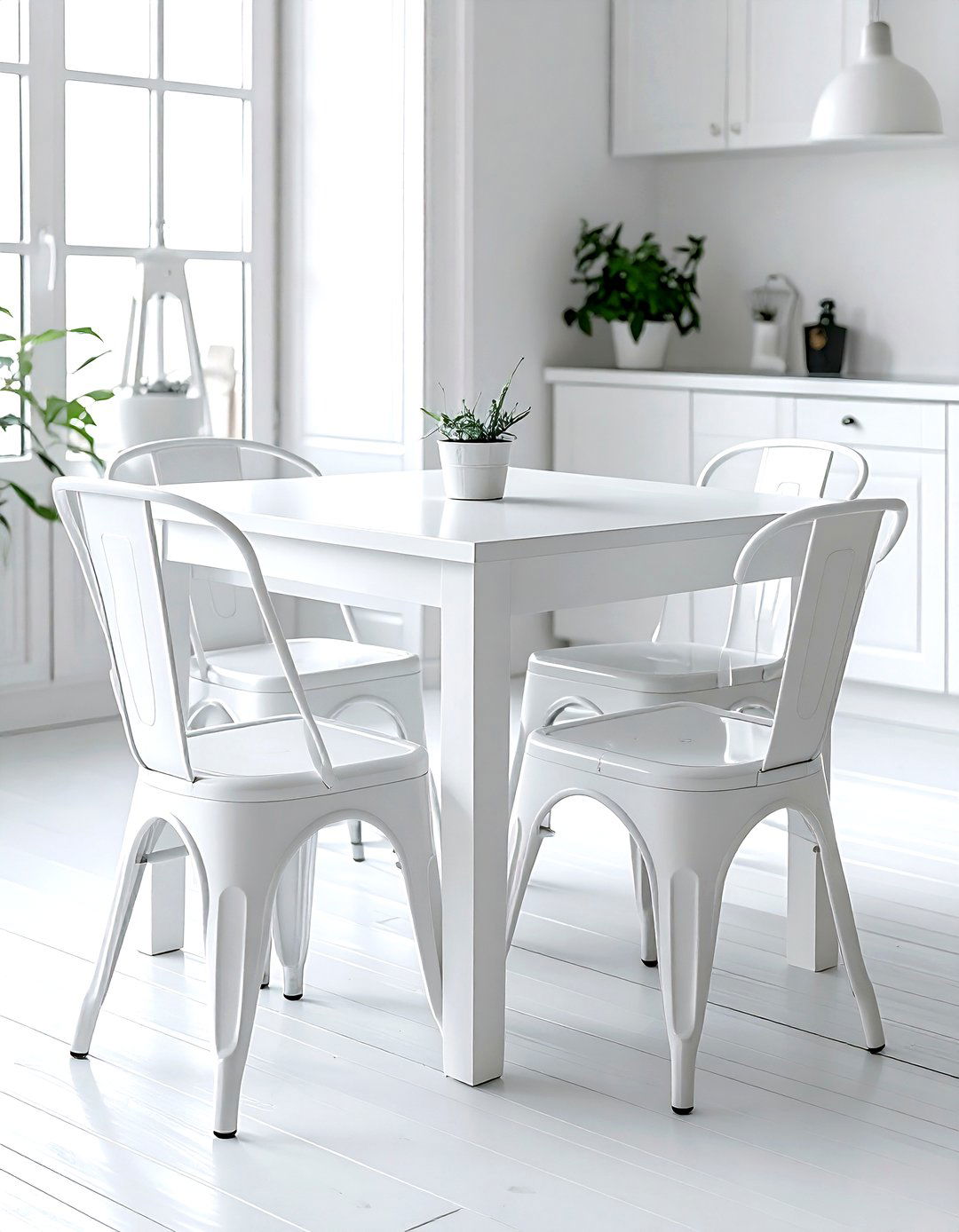 White Metal Dining Chairs - 30 white dining room furniture ideas