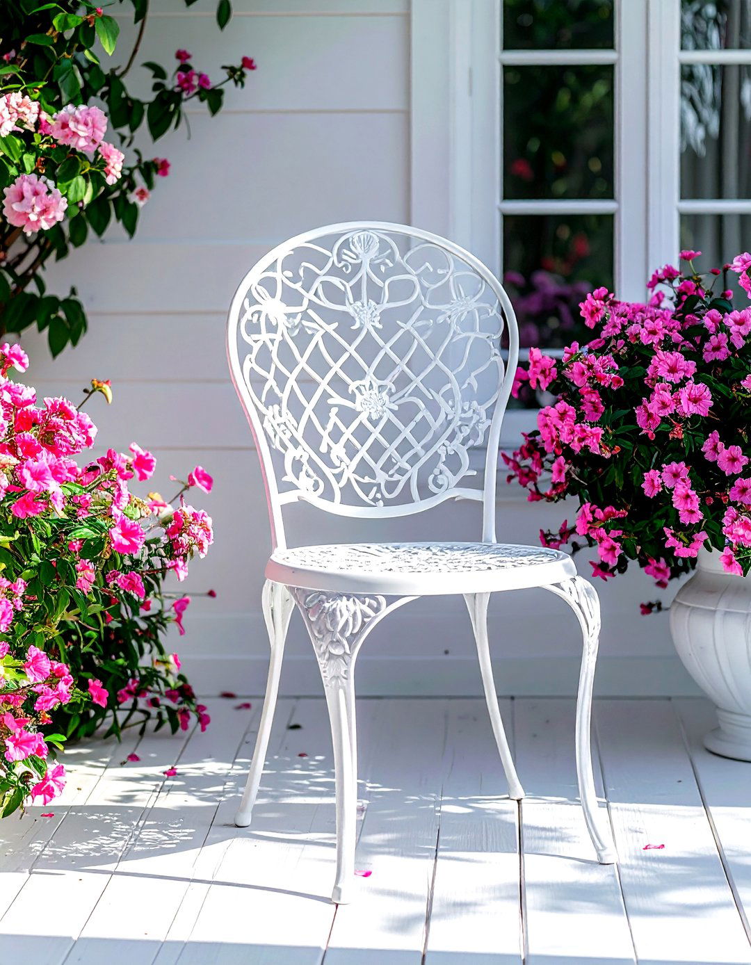 White Metal Garden Chair - 30 metal dining chair ideas