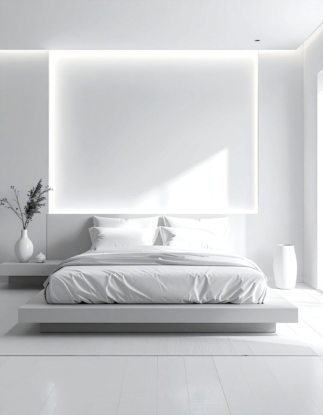 White Minimalist Bedroom - 30 white decor ideas