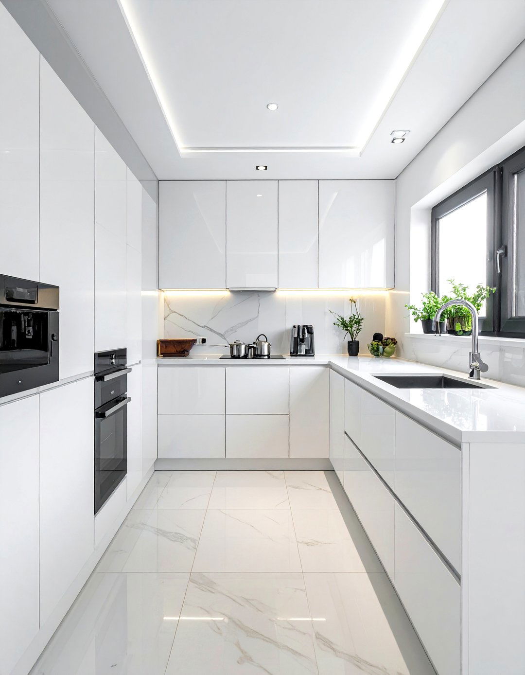 White Minimalist Kitchen - 30 white kitchen ideas