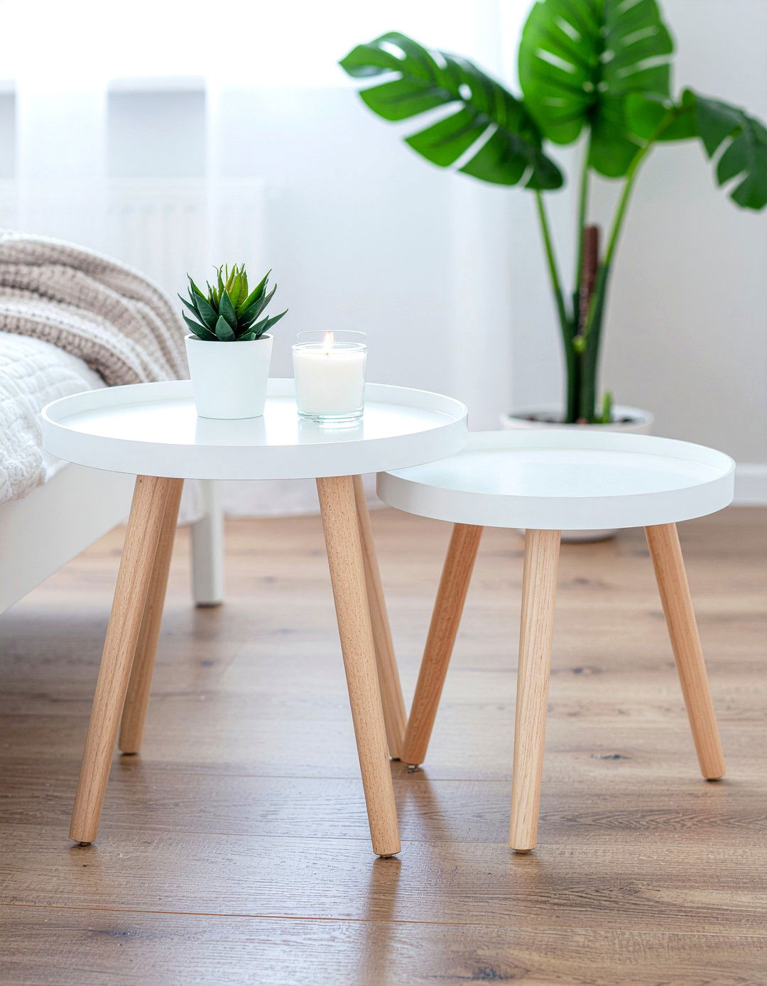 White Nesting Tables - 30 bedroom nesting tables