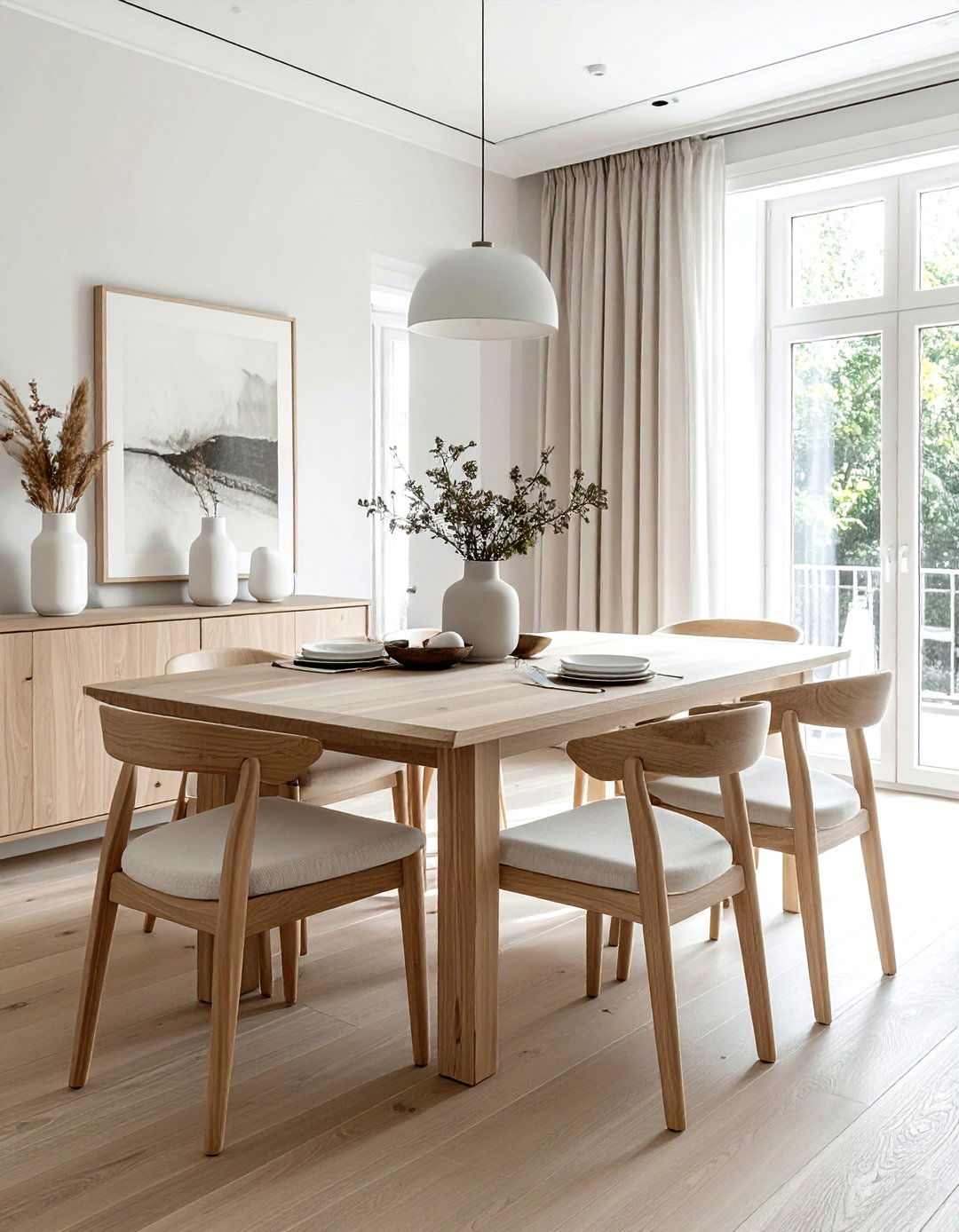 White Oak Dining Room - 30 serene dining room ideas