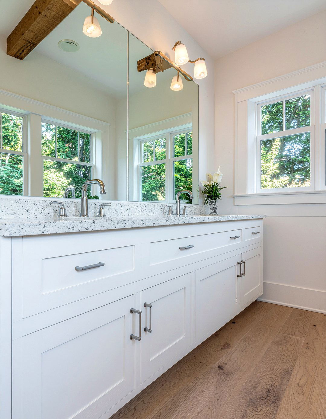 White Oak Double Vanity - 30 master bathroom double vanity ideas