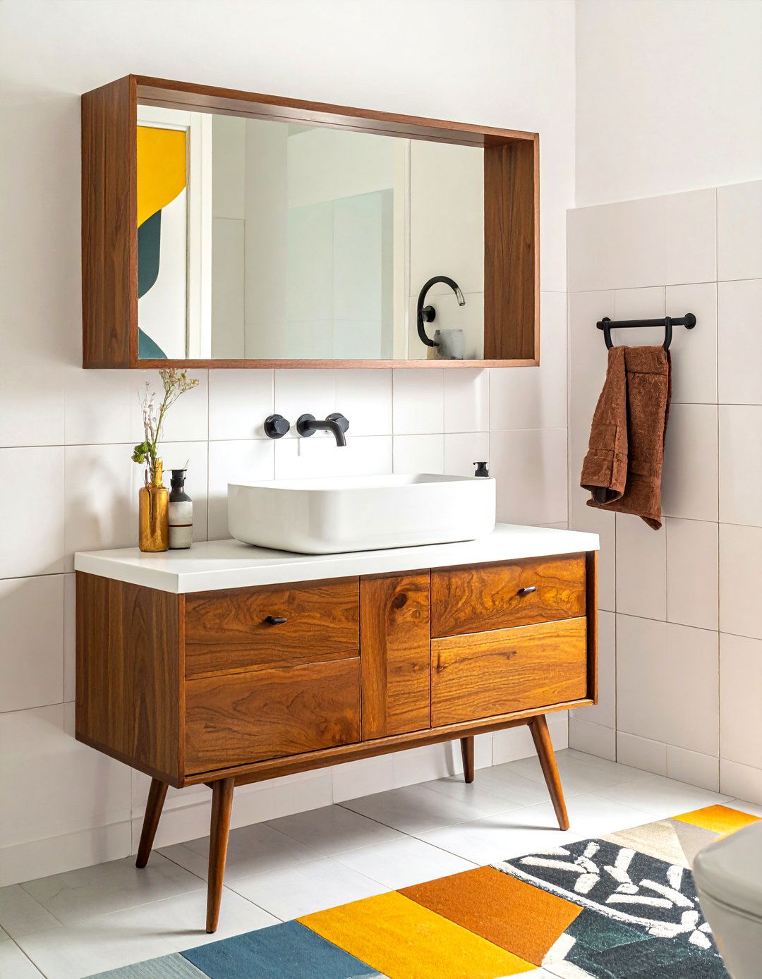 White Oak Double Vanity - 30 double vanity ideas