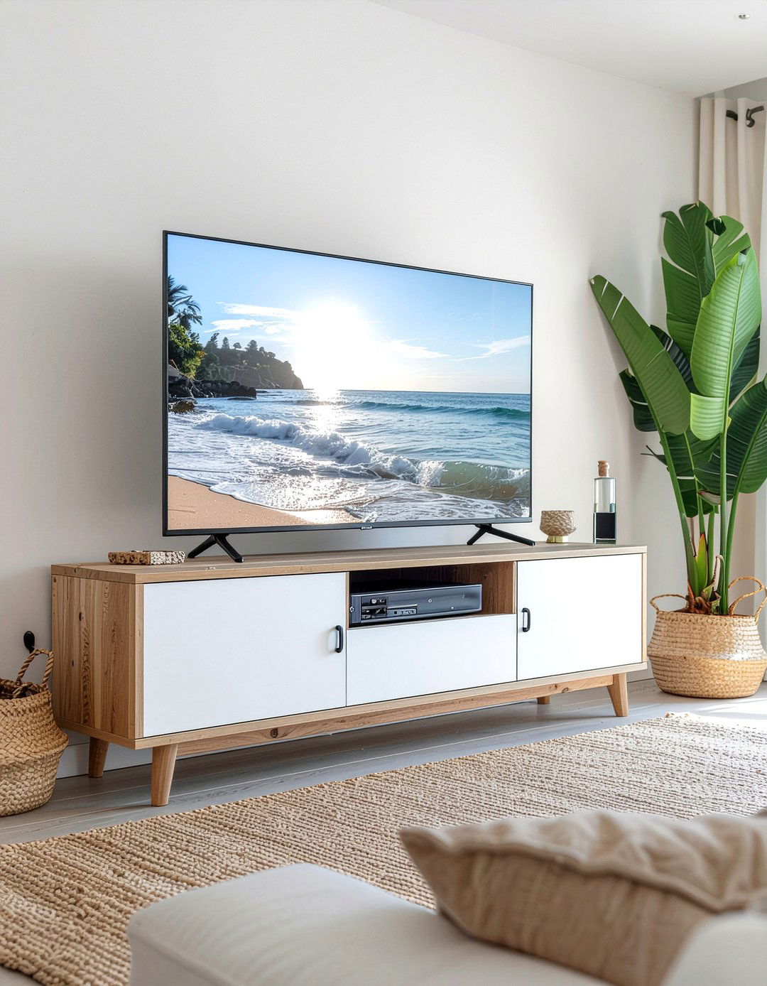 White Oak Entertainment Center - 30 living room entertainment center ideas