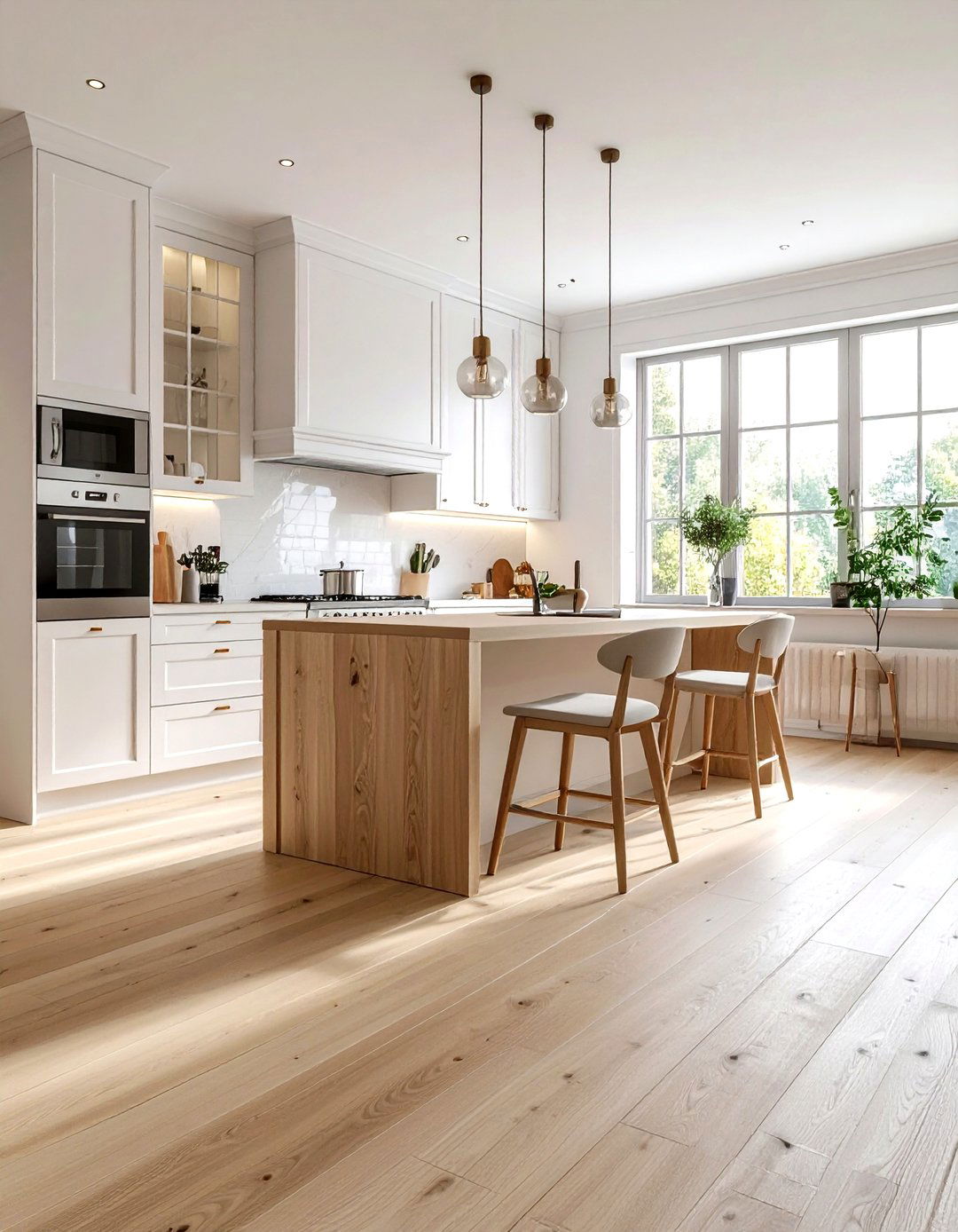 White Oak Floor - 30 white kitchen ideas