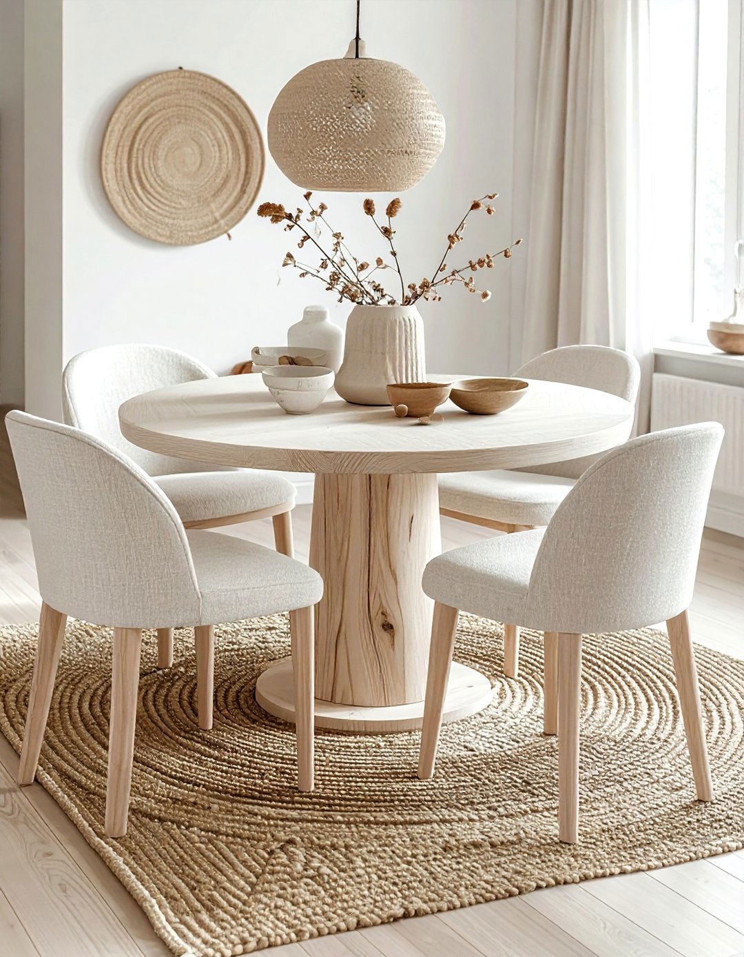 White Oak Pedestal Table - 30 pedestal dining table ideas