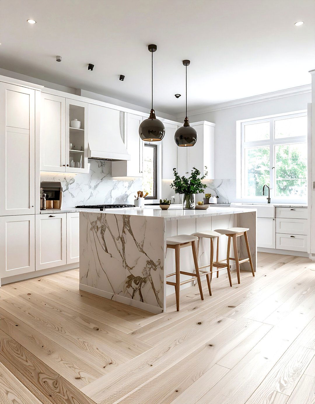 White Oak Wood - 30 kitchen floor design ideas