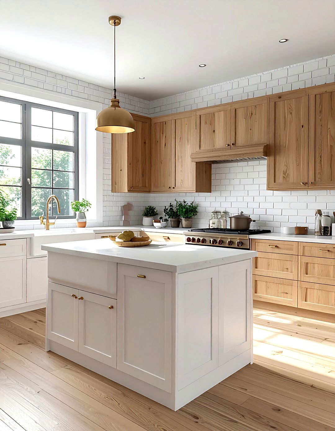 White Painted Brick Kitchen - 30 brick kitchen ideas